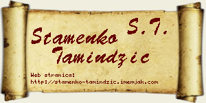 Stamenko Tamindžić vizit kartica